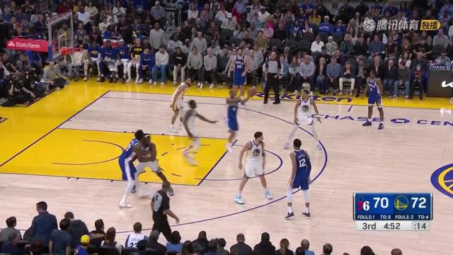 76人vs勇士第3节英文原声回放
