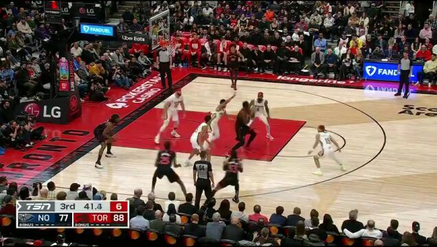 NBA常规赛：鹈鹕vs猛龙第3节中文解说回放