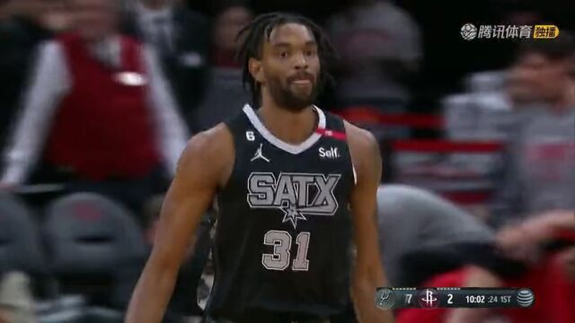 NBA常规赛：马刺vs火箭第1节中文解说回放