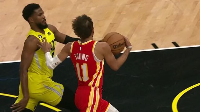 老鹰115-108爵士 杨27+6力压马尔卡宁25+10