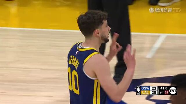 NBA常规赛：勇士vs湖人第1节英文原声回放