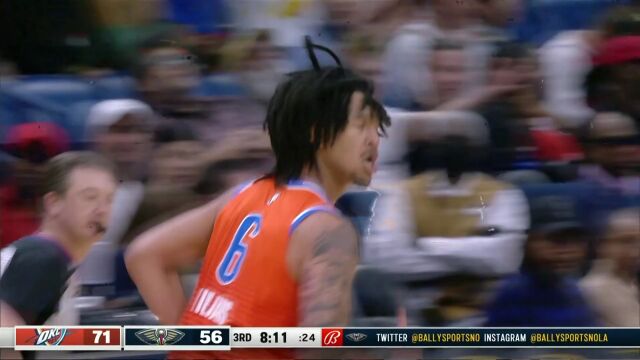 配合天衣无缝！吉迪仙人指路助攻威廉姆斯三分射大雕