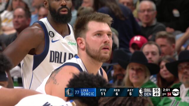NBA常规赛：独行侠vs掘金第2节英文原声回放