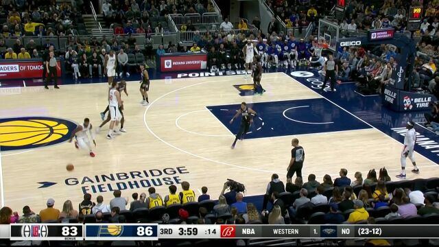 强势发难 乔治两记三分得手强势扳平分差