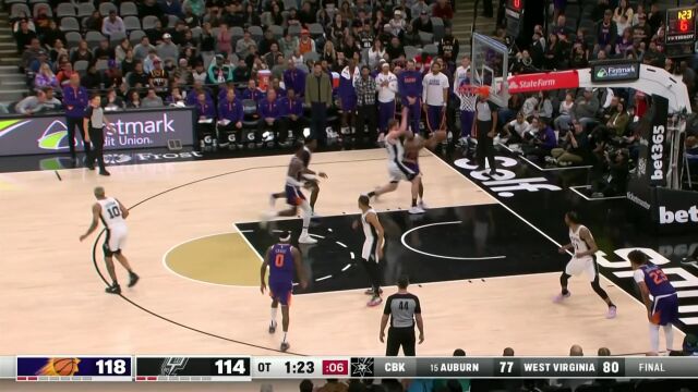 加时赛独砍7分！布里奇斯充当布克力挽狂澜