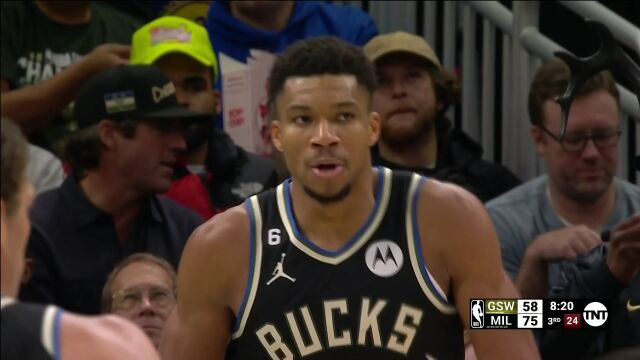 甚至都还没有发力 字母哥迎面鲁尼挑篮2+1