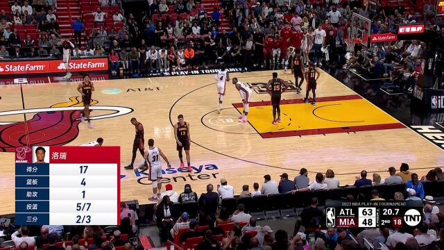 NBA附加赛：老鹰vs热火第2节中文解说回放