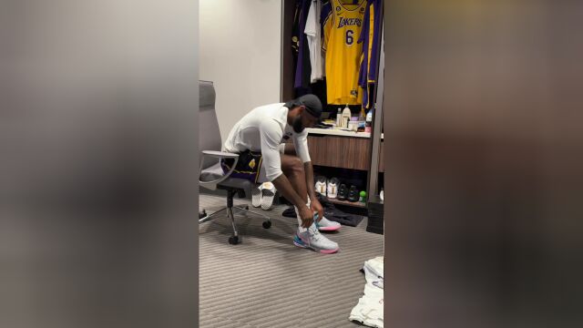 誓要今日主场晋级！詹姆斯再次提前5小时备战