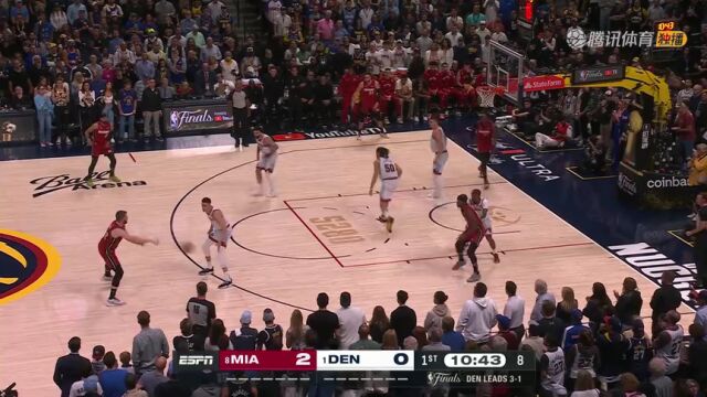 热火vs掘金第1节英文原声回放