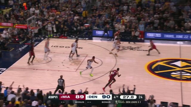 热火vs掘金第4节英文原声回放