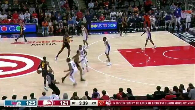 NBA常规赛：76人vs老鹰加时赛英文原声回放