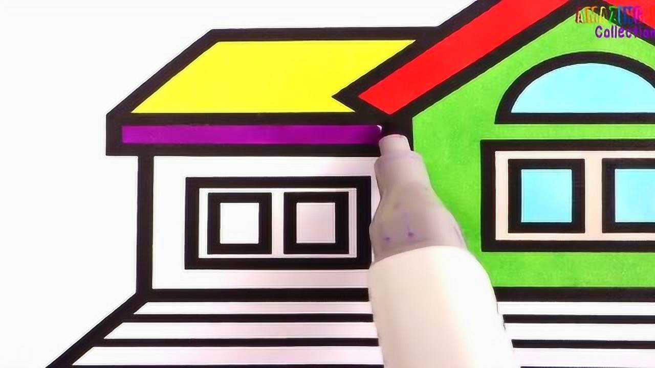 宝妈必学简笔画教宝宝画一栋别墅