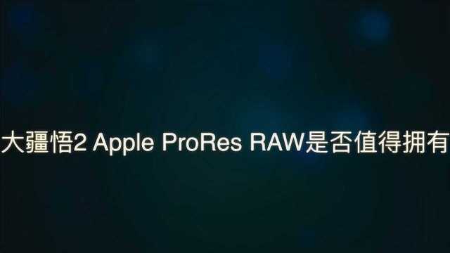 大疆悟2 Apple ProRes RAW是否值得拥有?