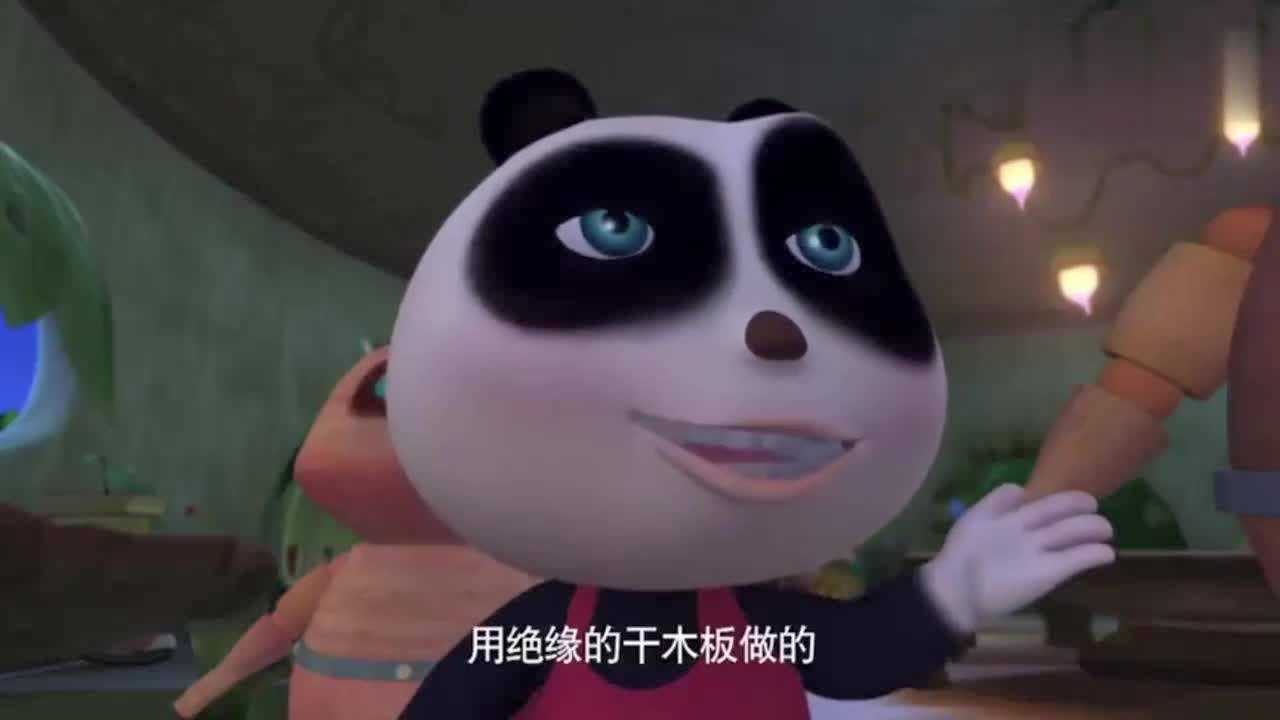 熊仔之雄心壮志熊仔真聪明用木头人把米帆姐弟吓跑了