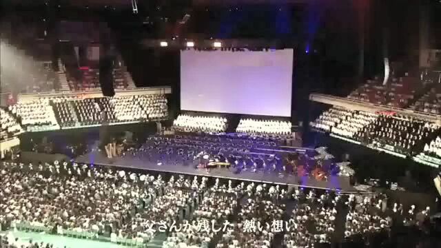 久石让日本武道馆音乐会,800人大合唱《天空之城》震撼人心