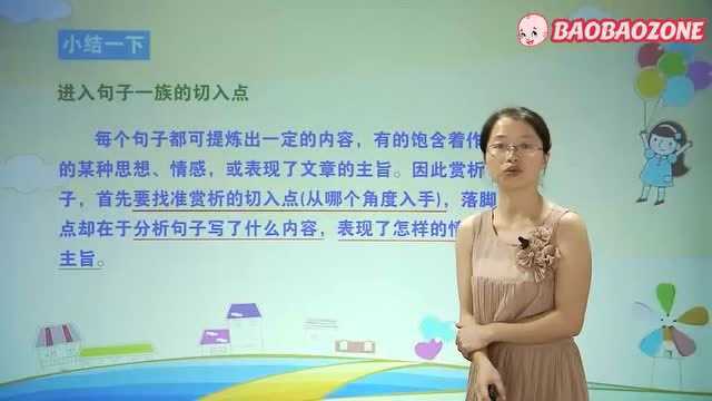 小学语文阅读技巧突破班 13 句子赏析