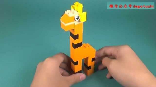 乐高lego 如何用乐高基础颗粒拼搭一只长颈鹿