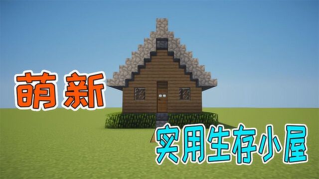 我的世界:7x7生存屋!斜顶排水又不当火柴盒,新手都会!