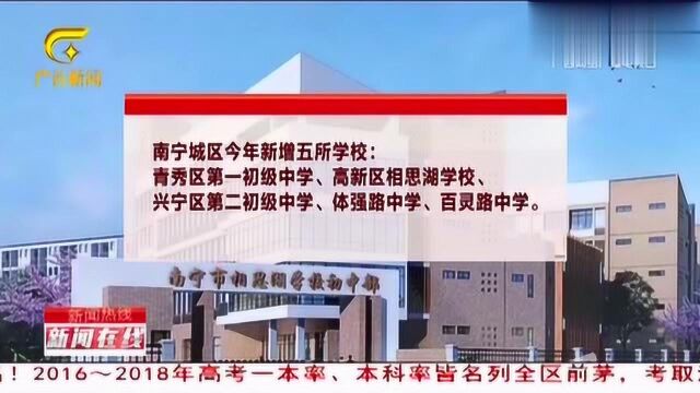 南宁:城区新增五所中学,九月开启新学期