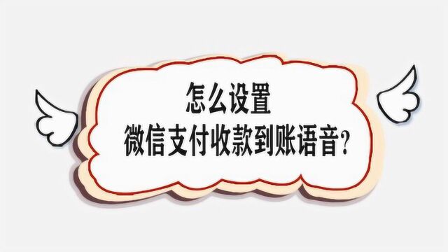 怎么设置微信支付收款到账语音?