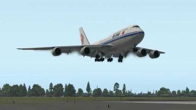 XPlane11:中国国际航空Boeing748降落首都机场