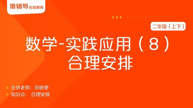 小学二年级(上下)数学《实践应用(8):合理安排》