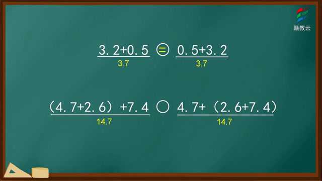 四年级数学(人教版)《整数加法运算定律推广到小数》