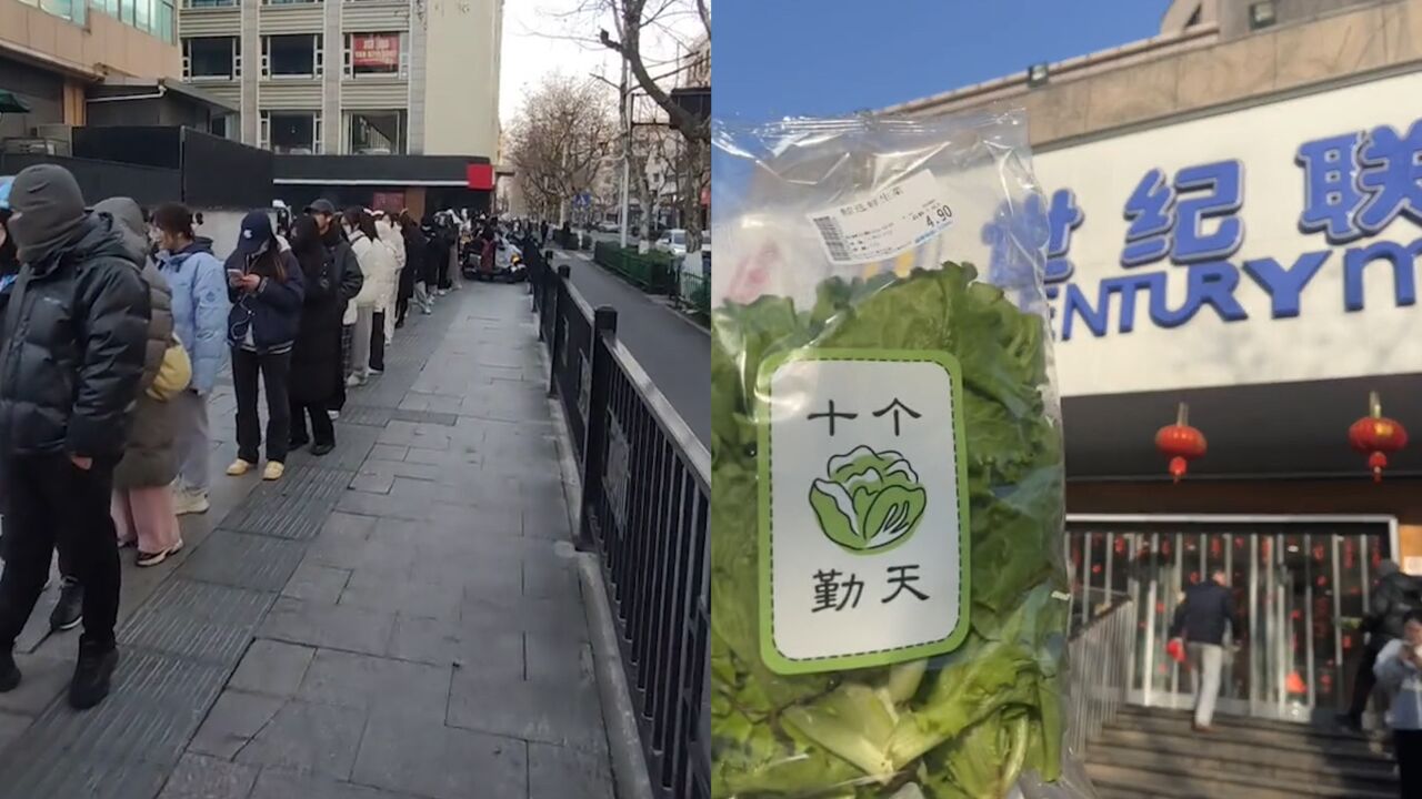 十个勤天的水培生菜上架超市,年轻人排队抢菜:4块9被炒到3百