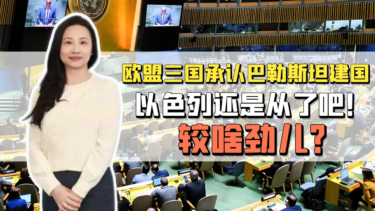 欧盟三国已承认巴勒斯坦建国,以色列还是从了吧!较啥劲儿?