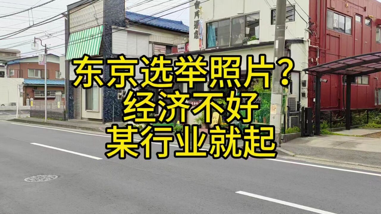 东京都选举宣传某行业?经济不行的时候就这样?