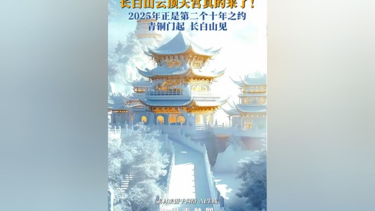 长白山“云顶天宫”重磅回归!2025年正是第二个十年之约,青铜门起,长白山见...