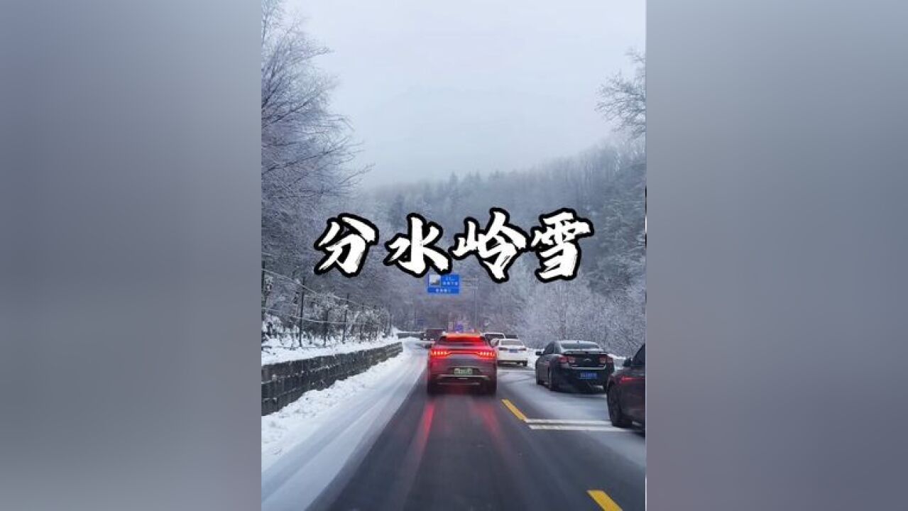 分水岭又开始大雪纷飞啦 大家过来看雪不要从丰裕口上!丰裕口目前只出不进!