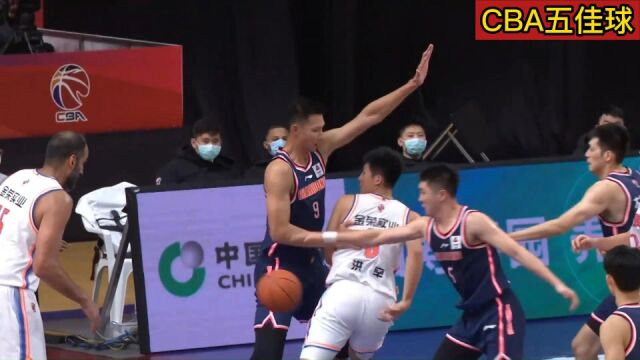 CBA五佳球!易建联成背景板,布莱德索极限一攻一防生吃对手