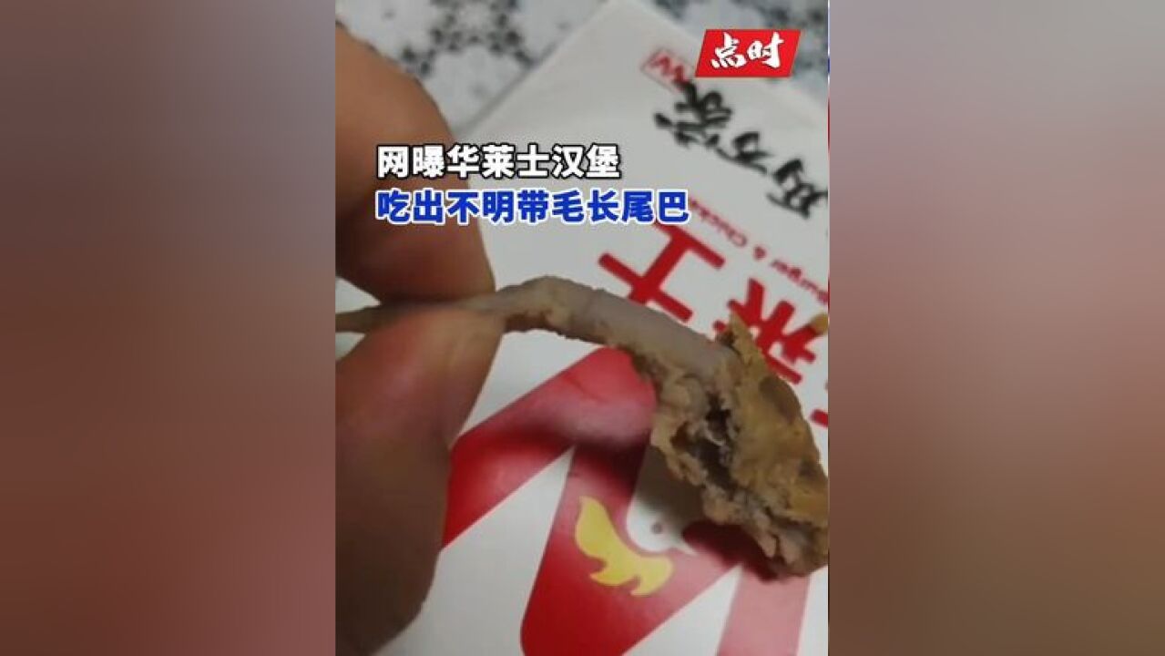 网曝华莱士汉堡疑吃出老鼠尾巴