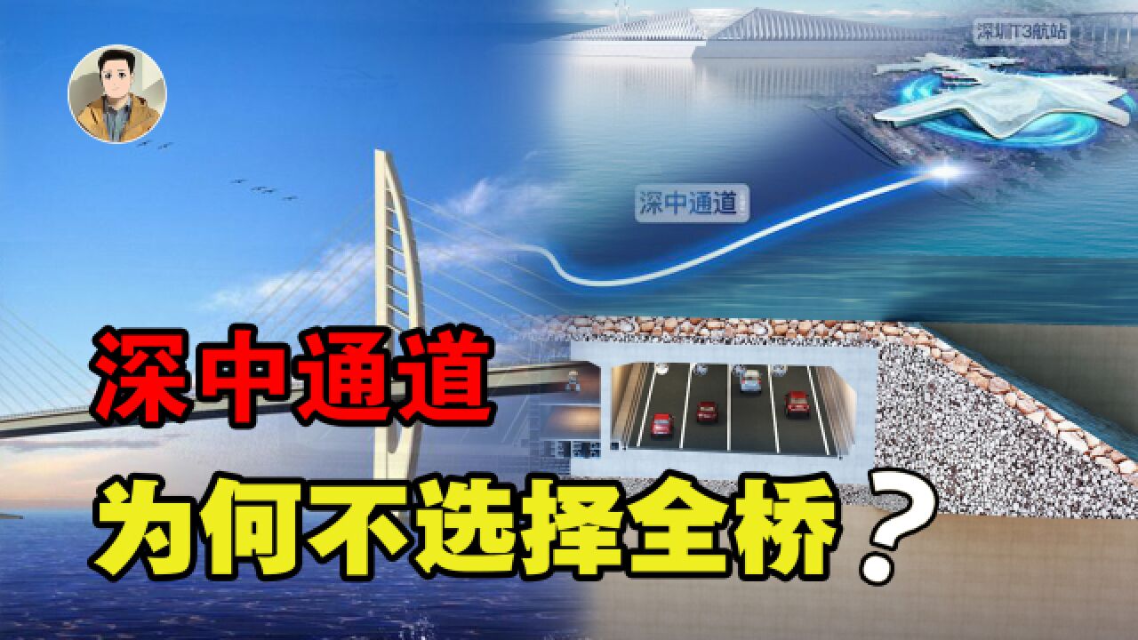 耗资500亿的深中通道,为何选择隧道,而非造价低容易建的全桥?