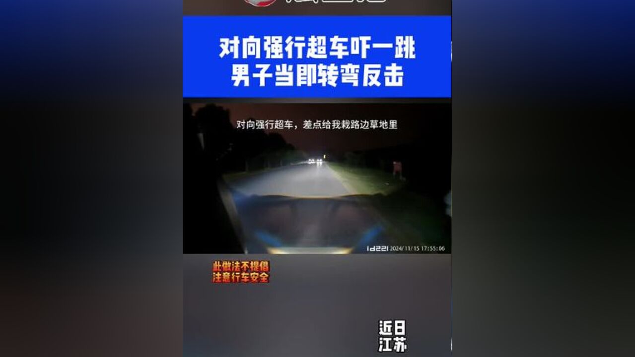 对向强行超车吓一跳,男子当即转弯反击⑩