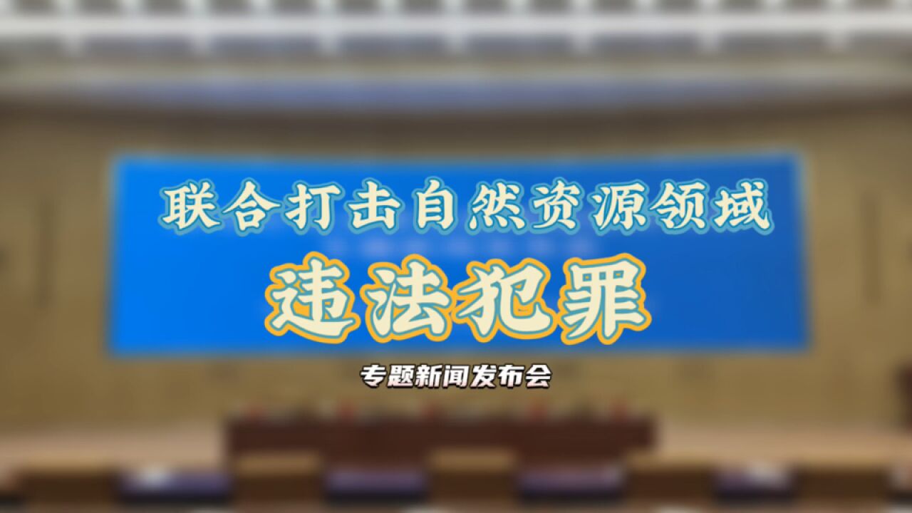 内蒙古自治区自然资源厅、公安厅联合打击自然资源领域违法犯罪专题新闻发布会