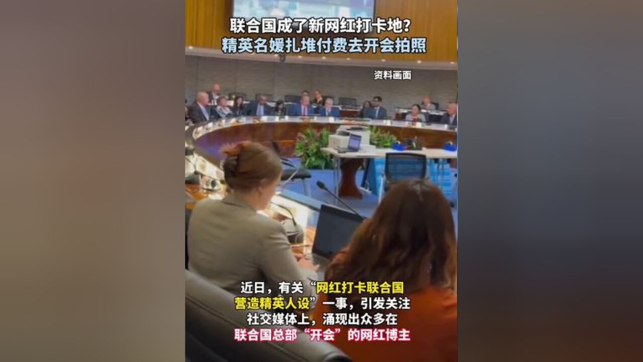 联合国成了新网红打卡地?精英名媛扎堆付费去开会拍照