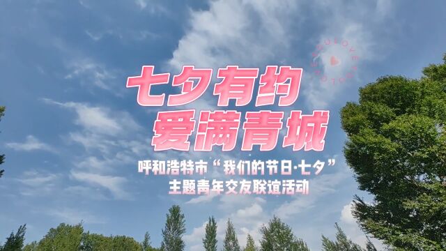 七夕有约 爱满青城 呼和浩特市“我们的节日ⷤ𘃥䕢€主题青年交友联谊活动