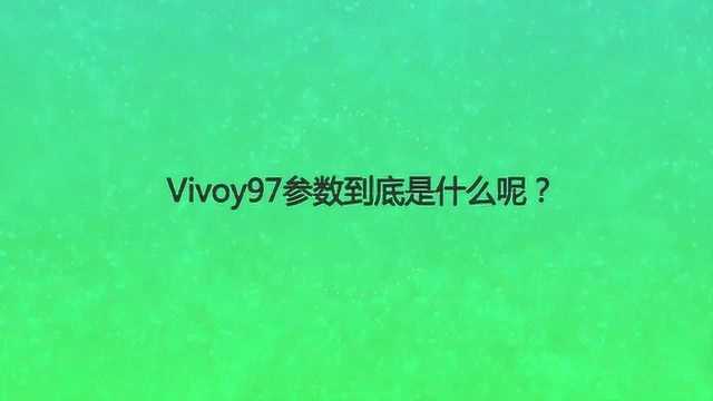 Vivoy97参数到底是什么呢?