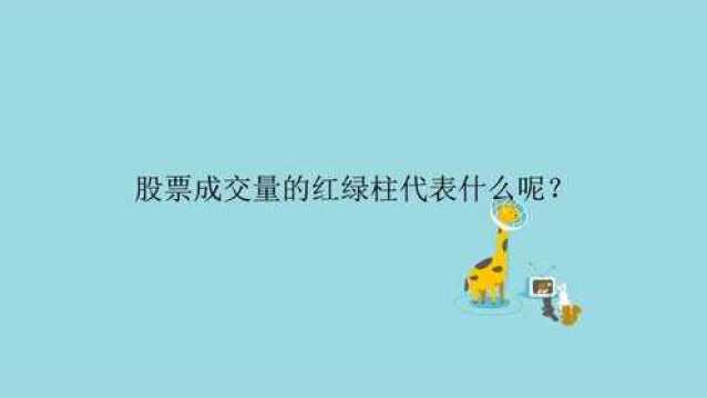 股票成交量的红绿柱代表什么呢?