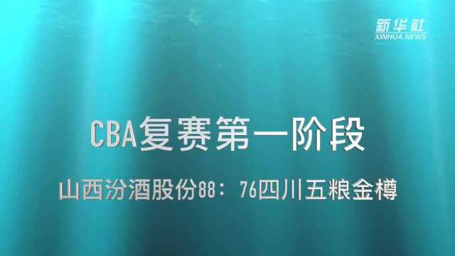 视频丨CBA复赛第一阶段:山西汾酒股份胜四川五粮金樽