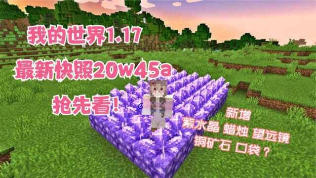 我的世界JAVA版1.17最新快照:蛋糕可以插蜡烛?地下可以挖水晶?