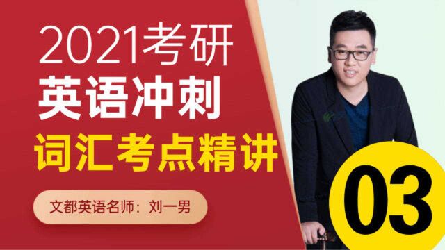 2021考研英语词汇冲刺课程03刘一男文都教育