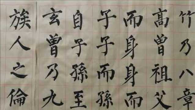 柳体楷书集字三字经:自子孙