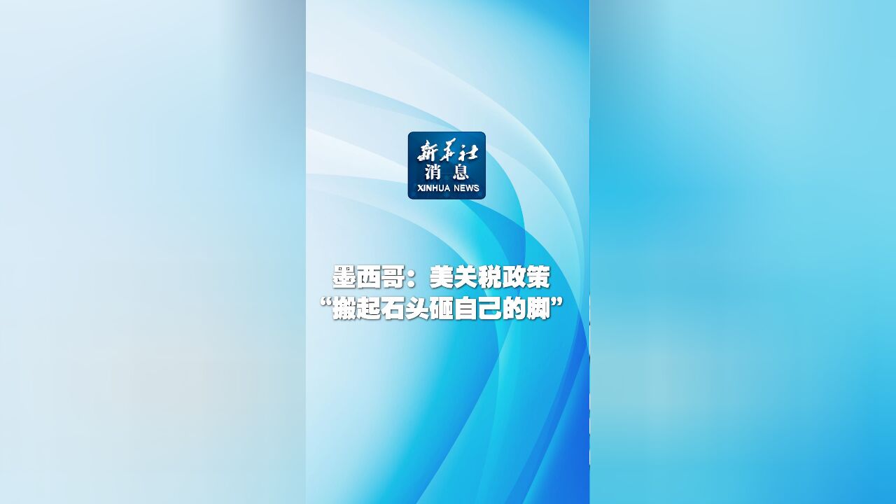 新华社消息|墨西哥:美关税政策“搬起石头砸自己的脚”