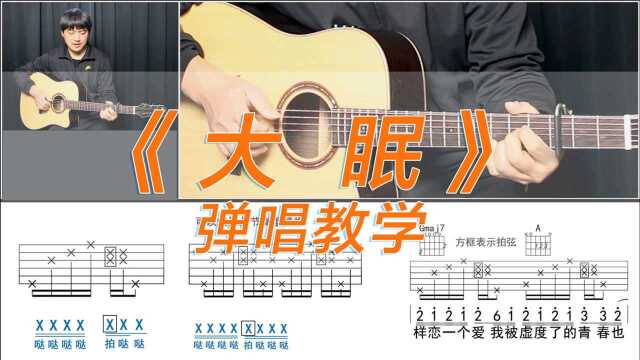 吉他弹唱演示及教学《大眠》王心凌 酷音小伟吉他弹唱教学