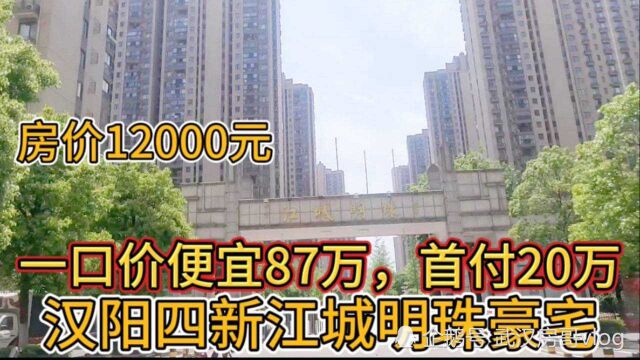 武汉四新豪宅江城明珠为什么这么便宜?首付28万,一口价87万涨价