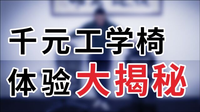 同样是人体工学椅,一千元左右的,为什么差别这么大?