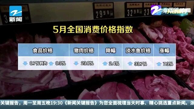 5月CPI同比上涨1.3% 物价水平将保持稳定可控